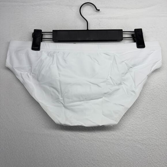 Todd Sanfield Swim Brief Men's XS White Surf Shallow Solid Minimal NEW - Picture 3 of 5